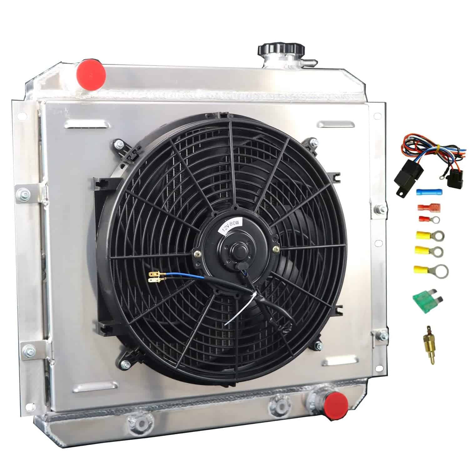 Radiador de aluminio de 4 filas para Toyota Land Cruiser