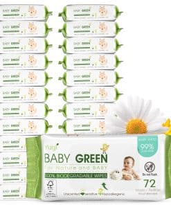 Toallitas para bebé Yugi Verde - Sin fragancia,