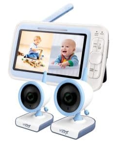 Monitor de bebé de video HD LEREVE Low EMF de 5" con 2