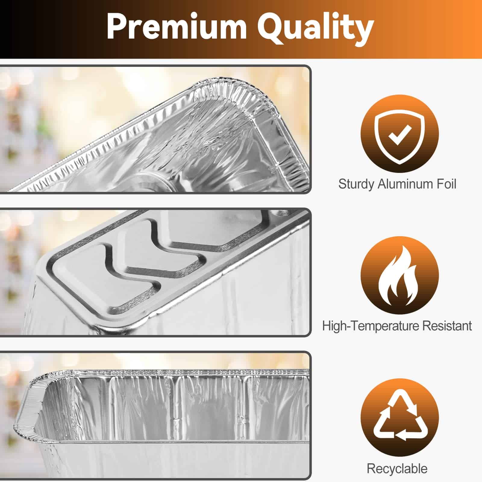 50-Pack liners desechables para bandeja de grasa para - Imagen 5