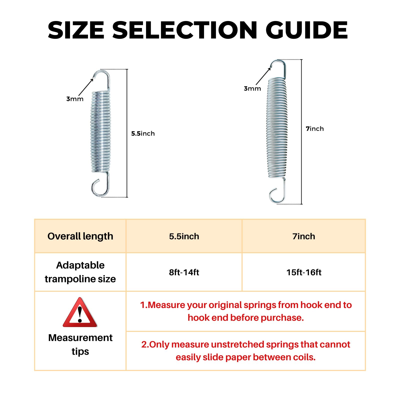 16 Resortes de Trampolín de 7 Pulgadas, de Acero - Imagen 3