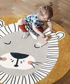 Tapete Infantil León Poowe, Tapete Redondo para Bebés
