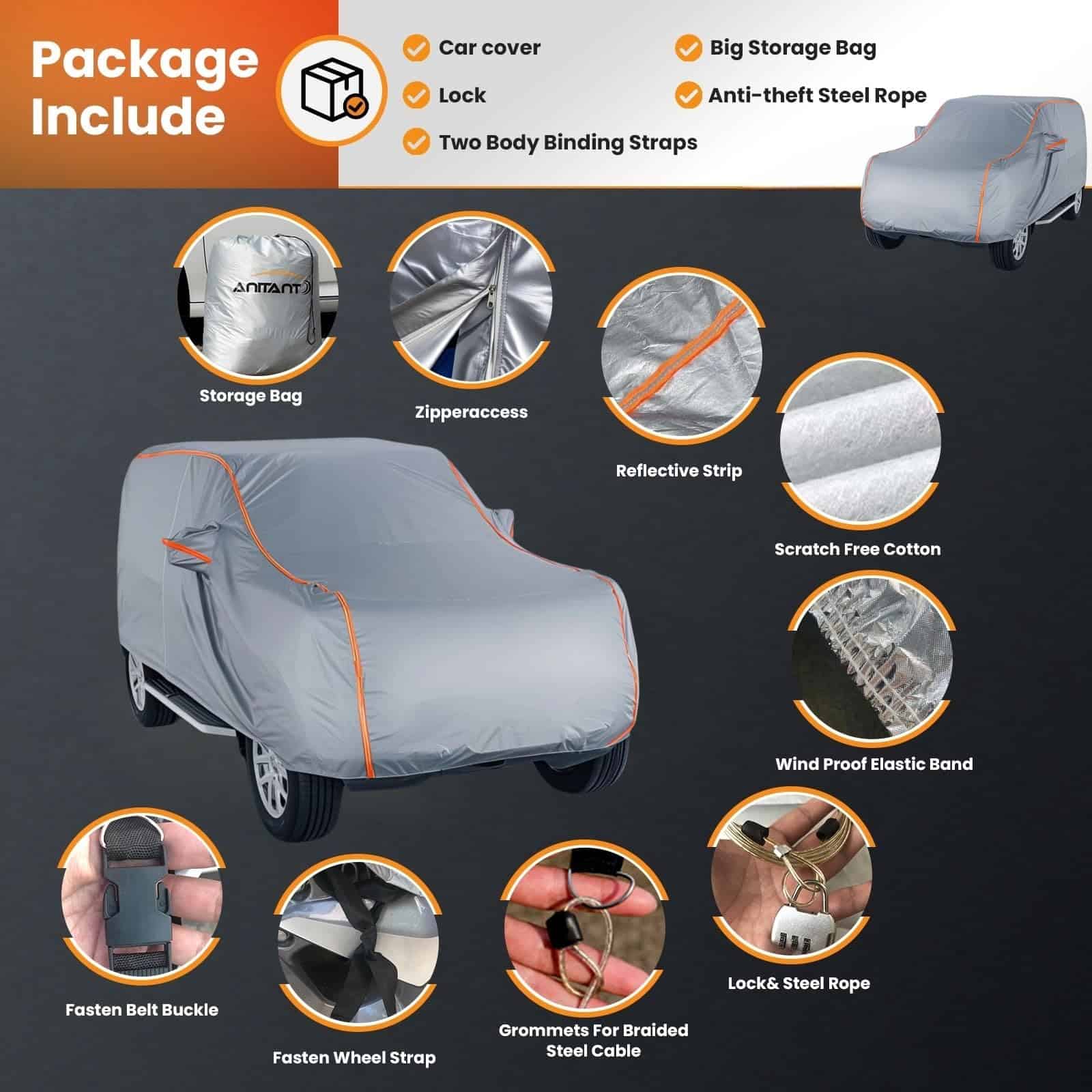 Cubierta de Coche SUV ANITANT - Impermeable para Todo - Imagen 4