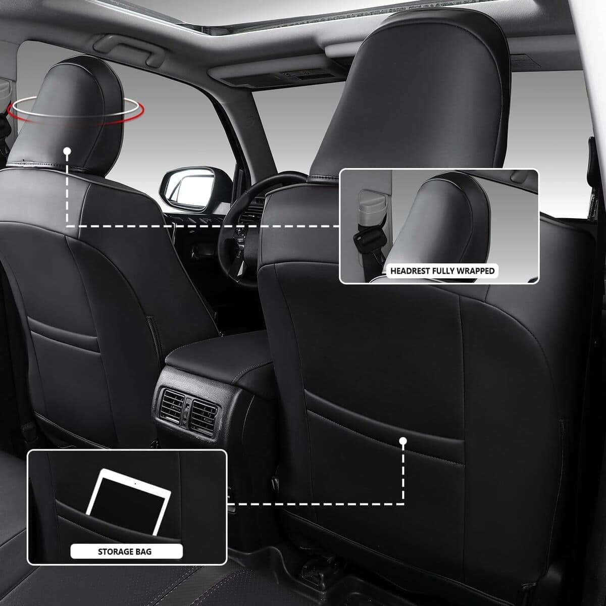 Fundas para asientos PTYYDS compatibles con Toyota 4Runner - Imagen 6