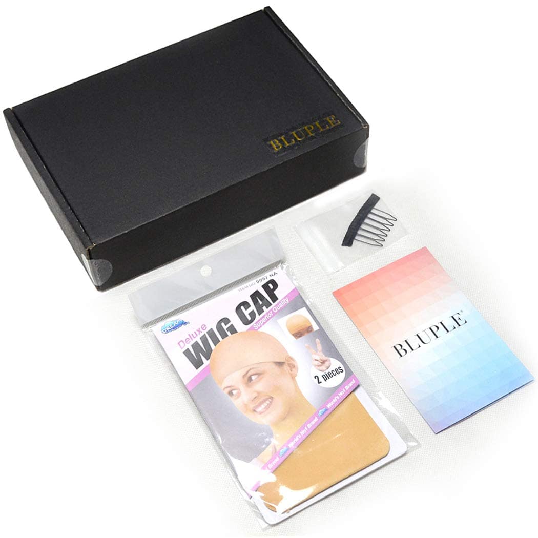 Peluca rubia platino BLUPLE estilo bob corto rizado 60# - Imagen 8