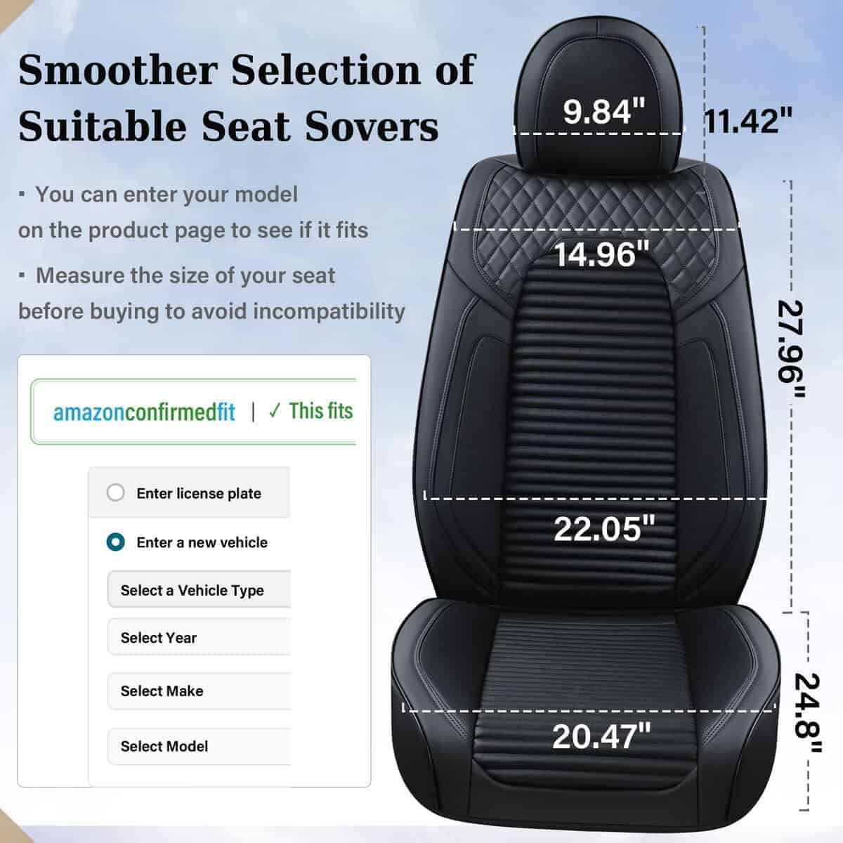 Cubiertas de asiento para automóvil Coverado Full Set, - Imagen 8