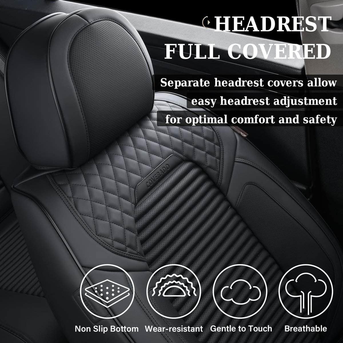 Cubiertas de asiento para automóvil Coverado Full Set, - Imagen 6