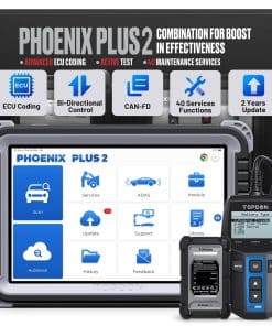 TOPDON Phoenix Plus 2 Escáner Bidireccional con Probador de