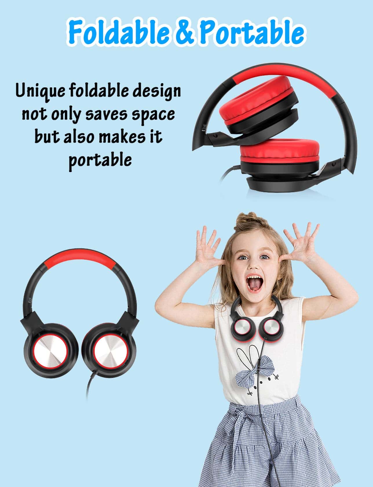 Audífonos para Niños Voopwink con Micrófono, Cableados con - Imagen 7