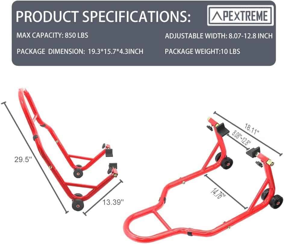 Soporte de Motocicleta Apextreme 850LB Sport Bike Rear - Imagen 4