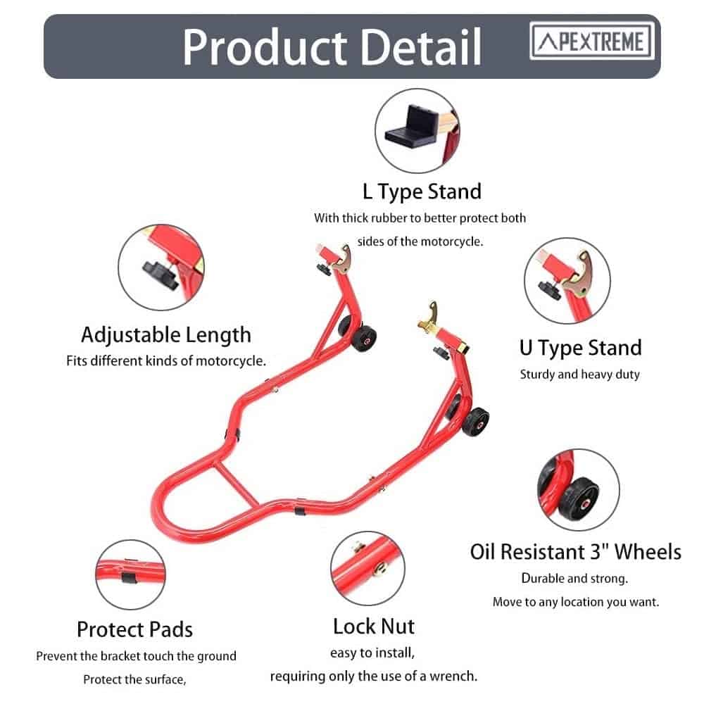 Soporte de Motocicleta Apextreme 850LB Sport Bike Rear - Imagen 3