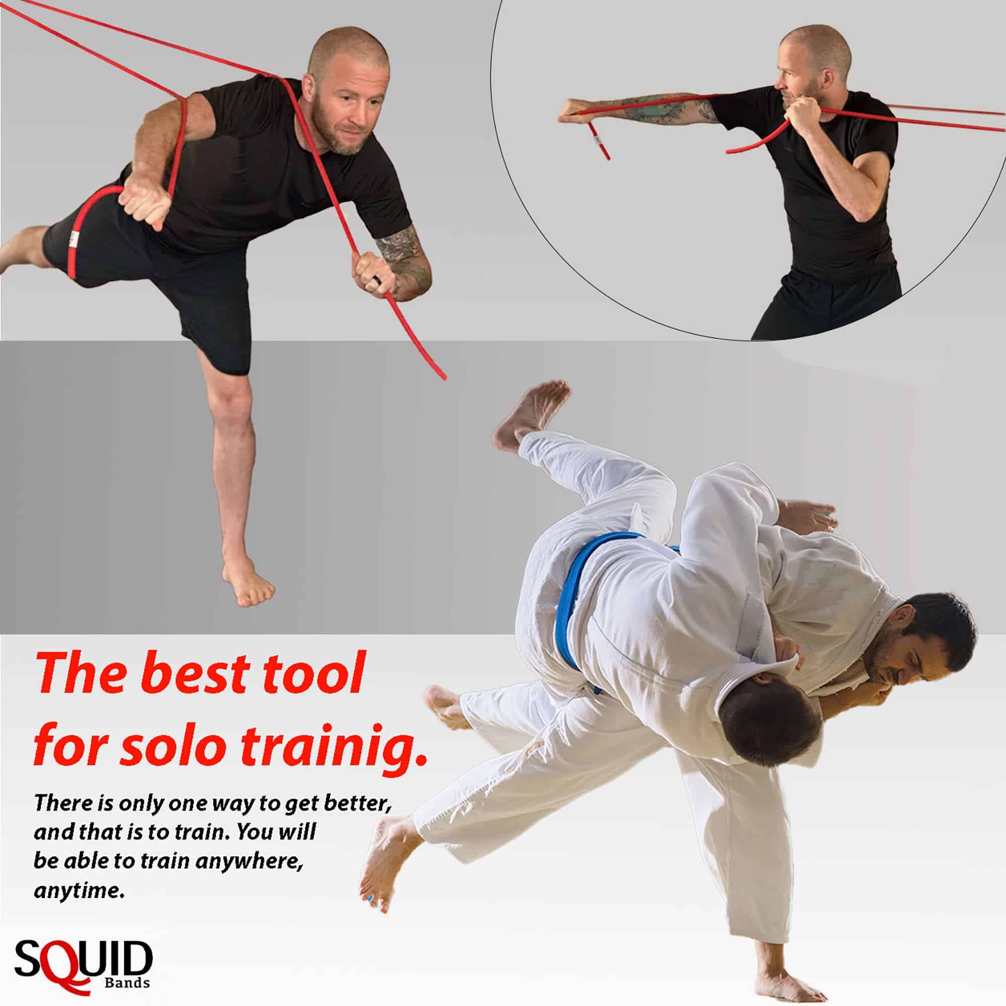 Bandas de Calamar, Lucha, Jiu Jitsu, Judo, -Negro (Grande) - Imagen 3