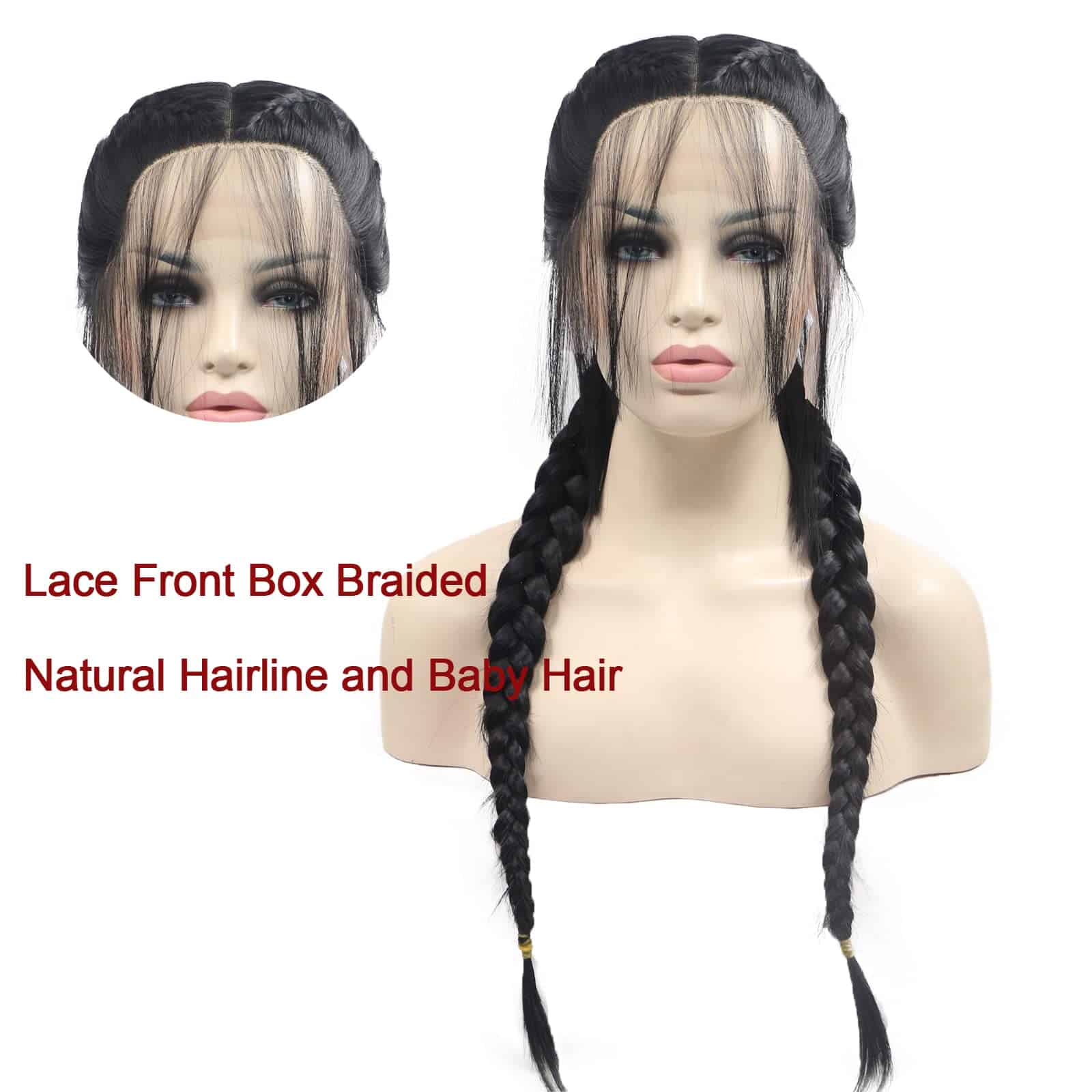 Pelucas Trenzadas Negras AFBeauty Pelucas Largas Trenzadas - Imagen 4