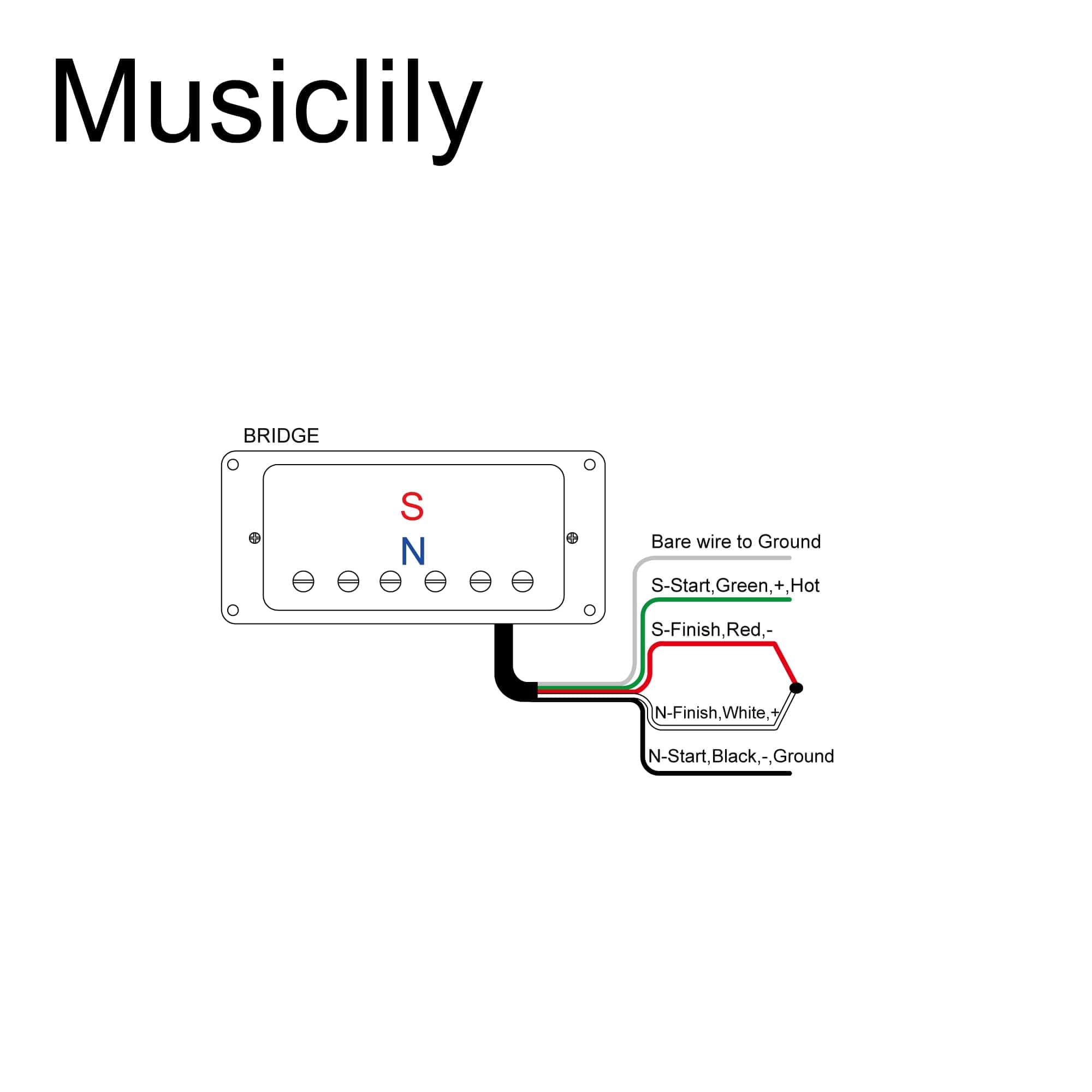 Pastilla de puente de guitarra eléctrica mini humbucker - Imagen 4