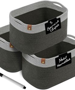 Canastas de cuerda de algodón CHAT BLANC para organizar I