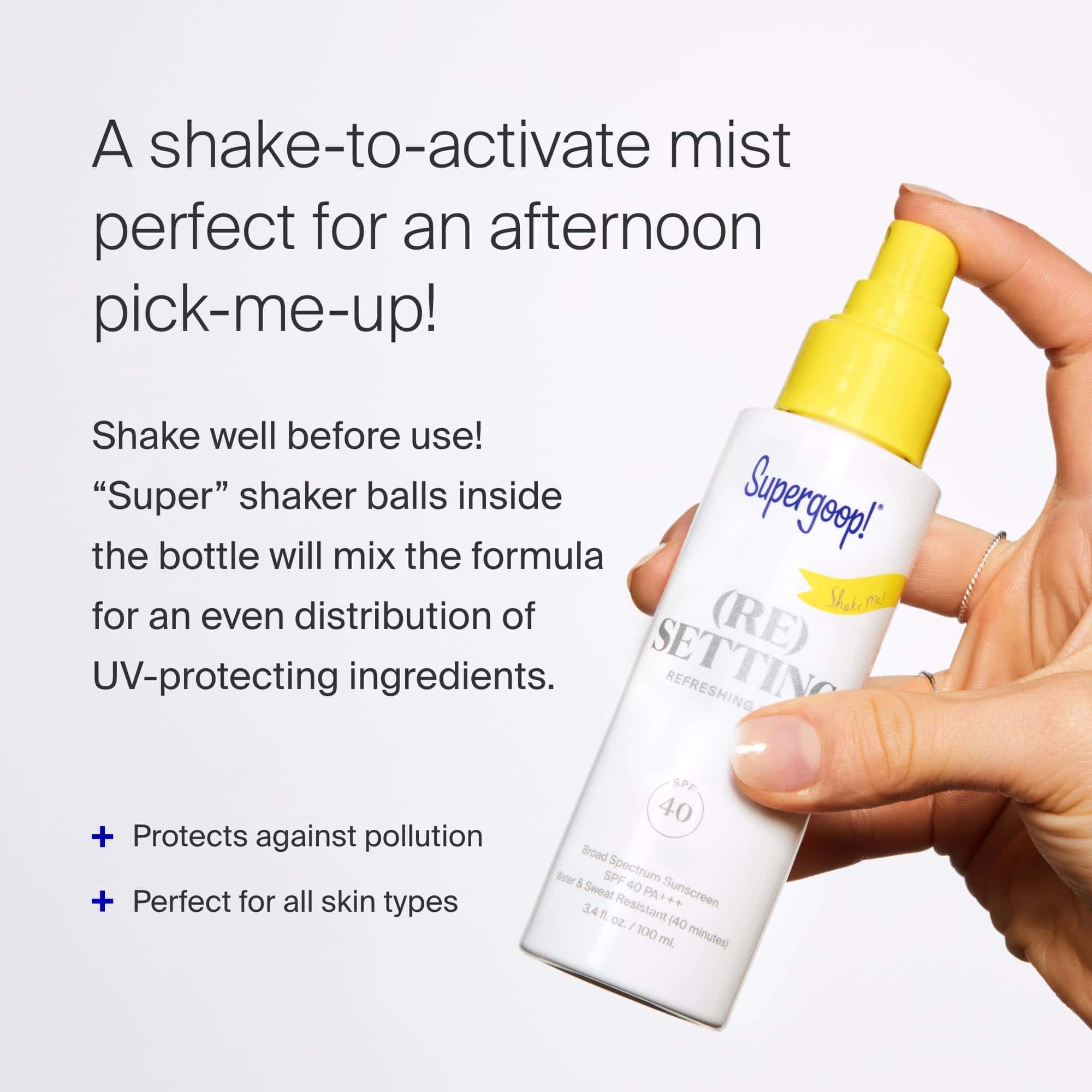 Supergoop! (Re setting Refreshing Mist - 1 fl oz, Pack of 2 - Imagen 3