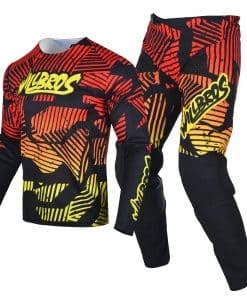 Conjunto de Jersey y Pantalón de Motocross -Black Red Yellow