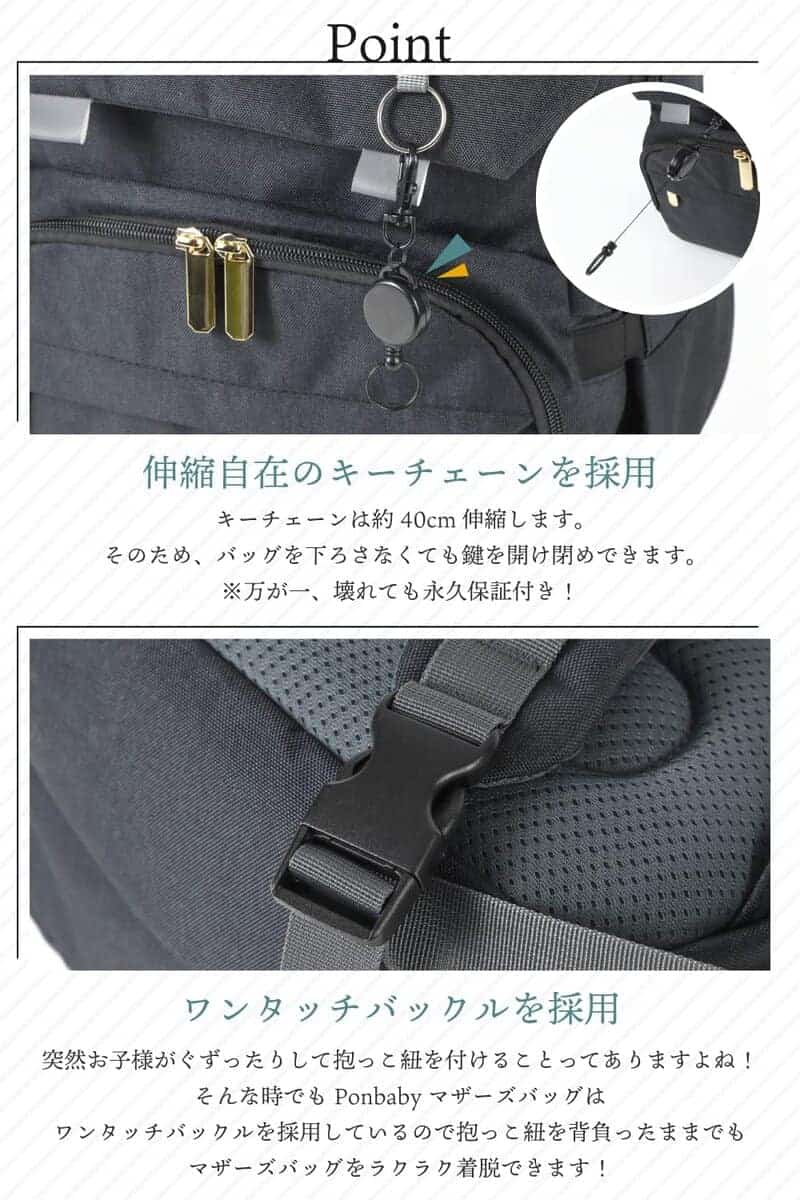 Mochila para Pañales Ponbaby, Importada de -Beige Arena (Mod - Imagen 8