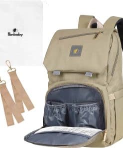 Mochila para Pañales Ponbaby, Importada de -Beige Arena (Mod