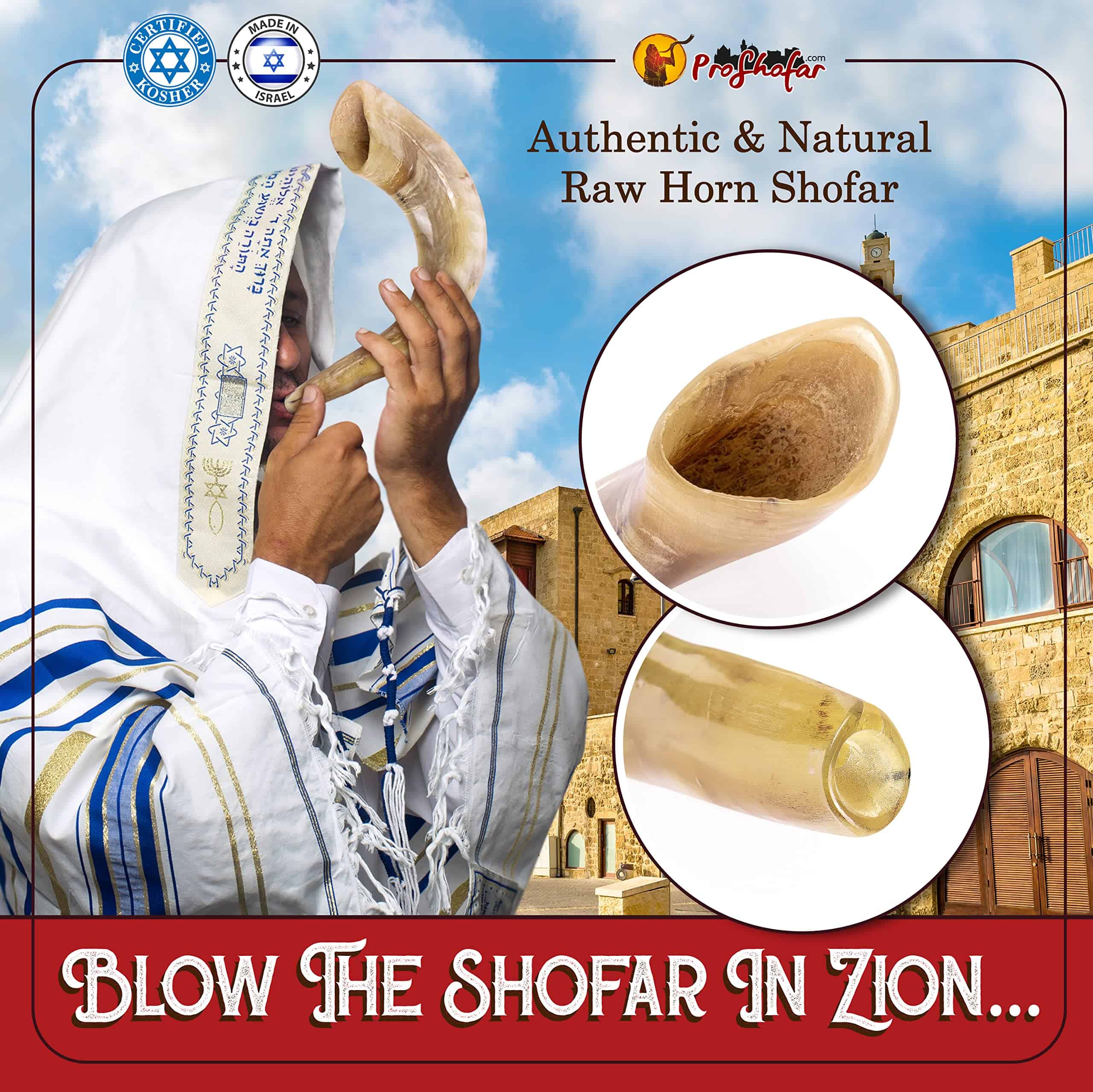 Set de Shofar ProShofar (Bolsa de terciopelo, Spray - Imagen 5
