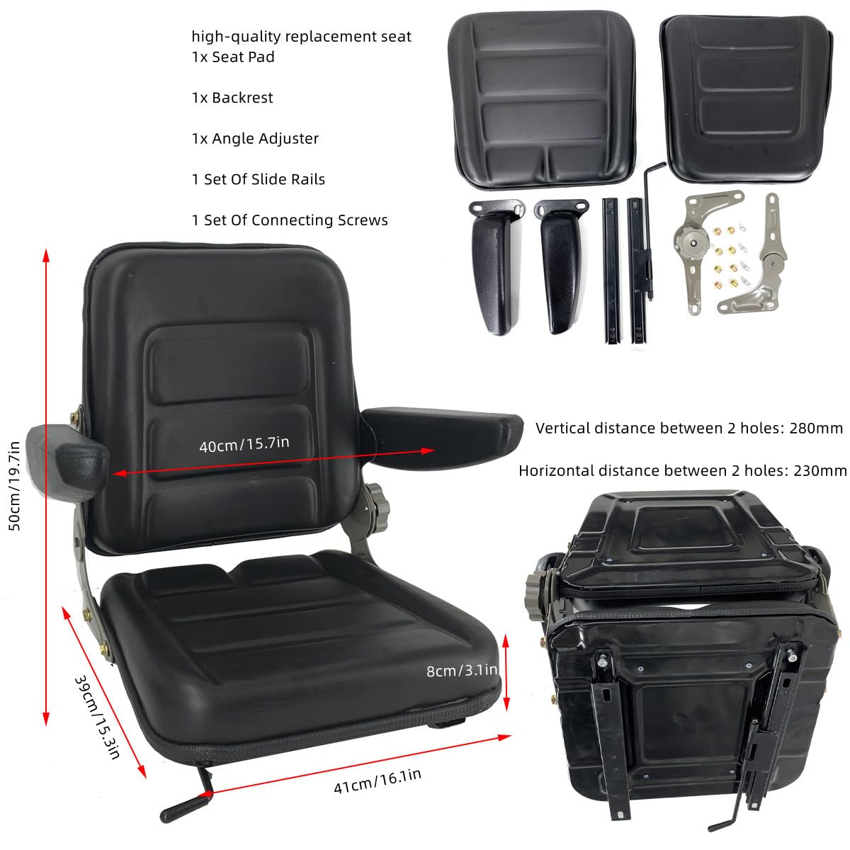 Asiento Universal para Montacargas SOFEDY de PVC, Asiento - Imagen 6