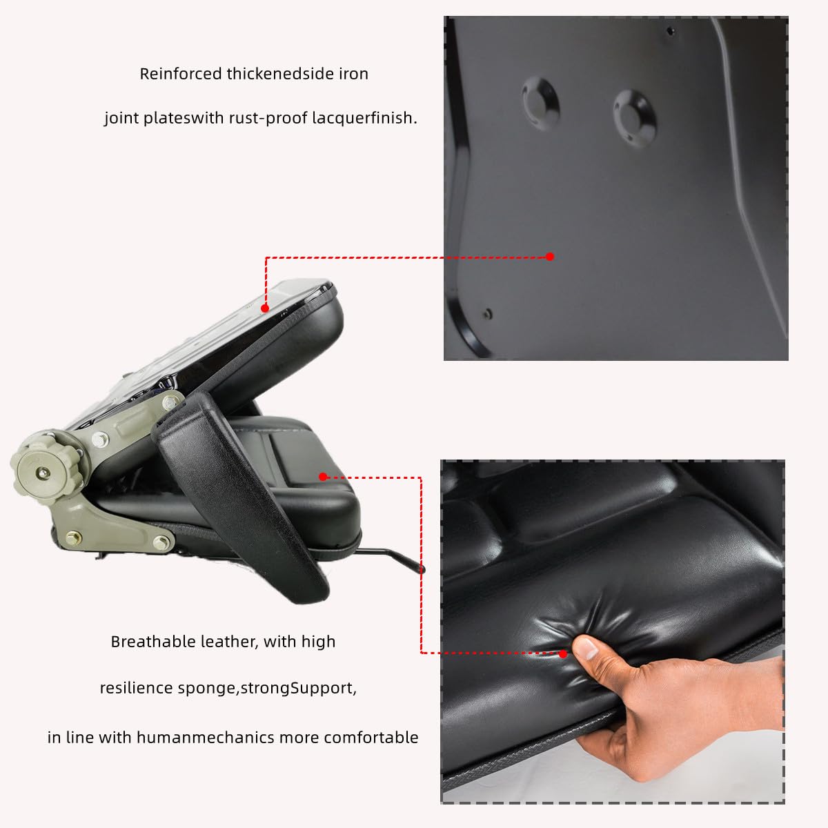 Asiento Universal para Montacargas SOFEDY de PVC, Asiento - Imagen 3