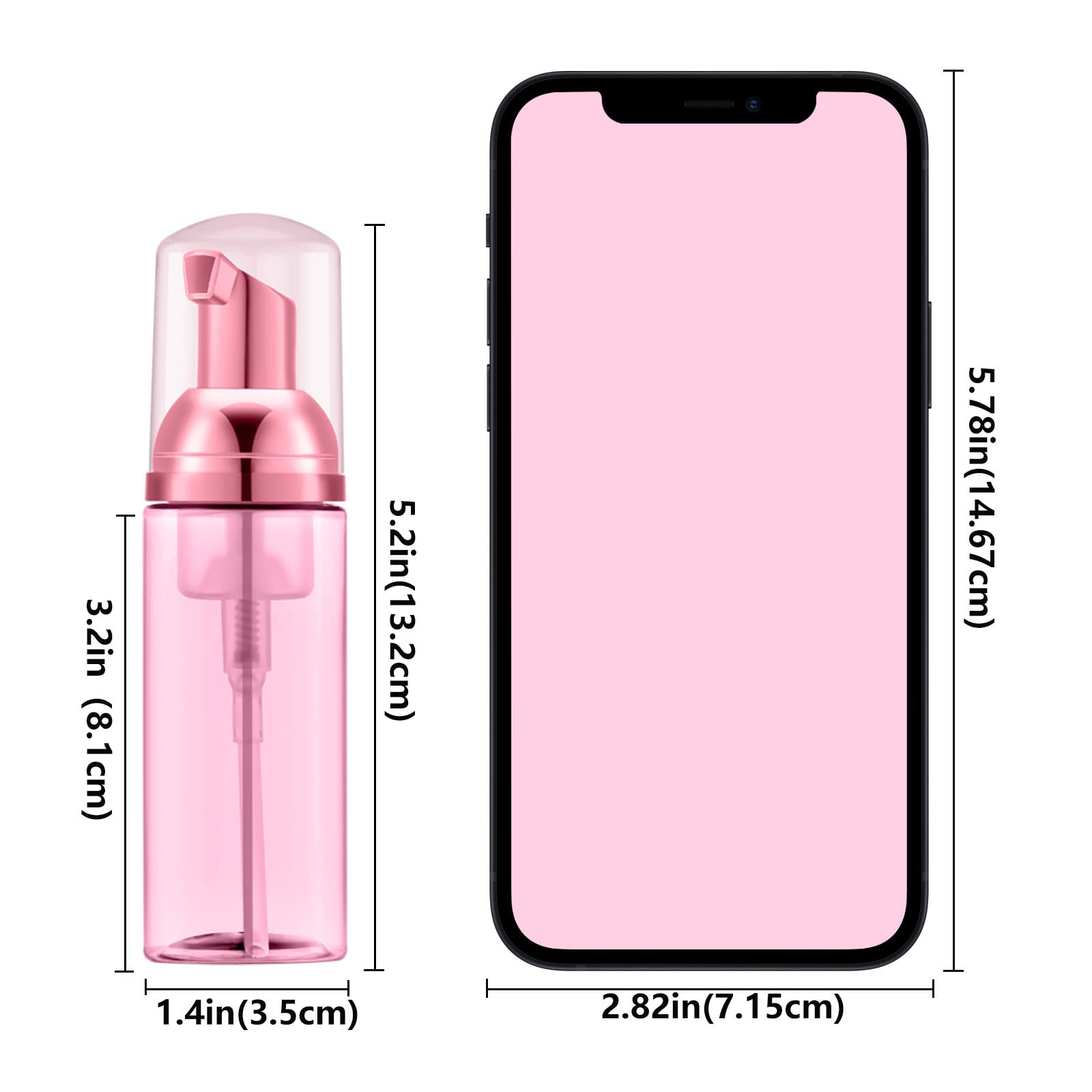 Lil Ray 50PCS Botella de Espuma Transparente con Bomba - Imagen 7