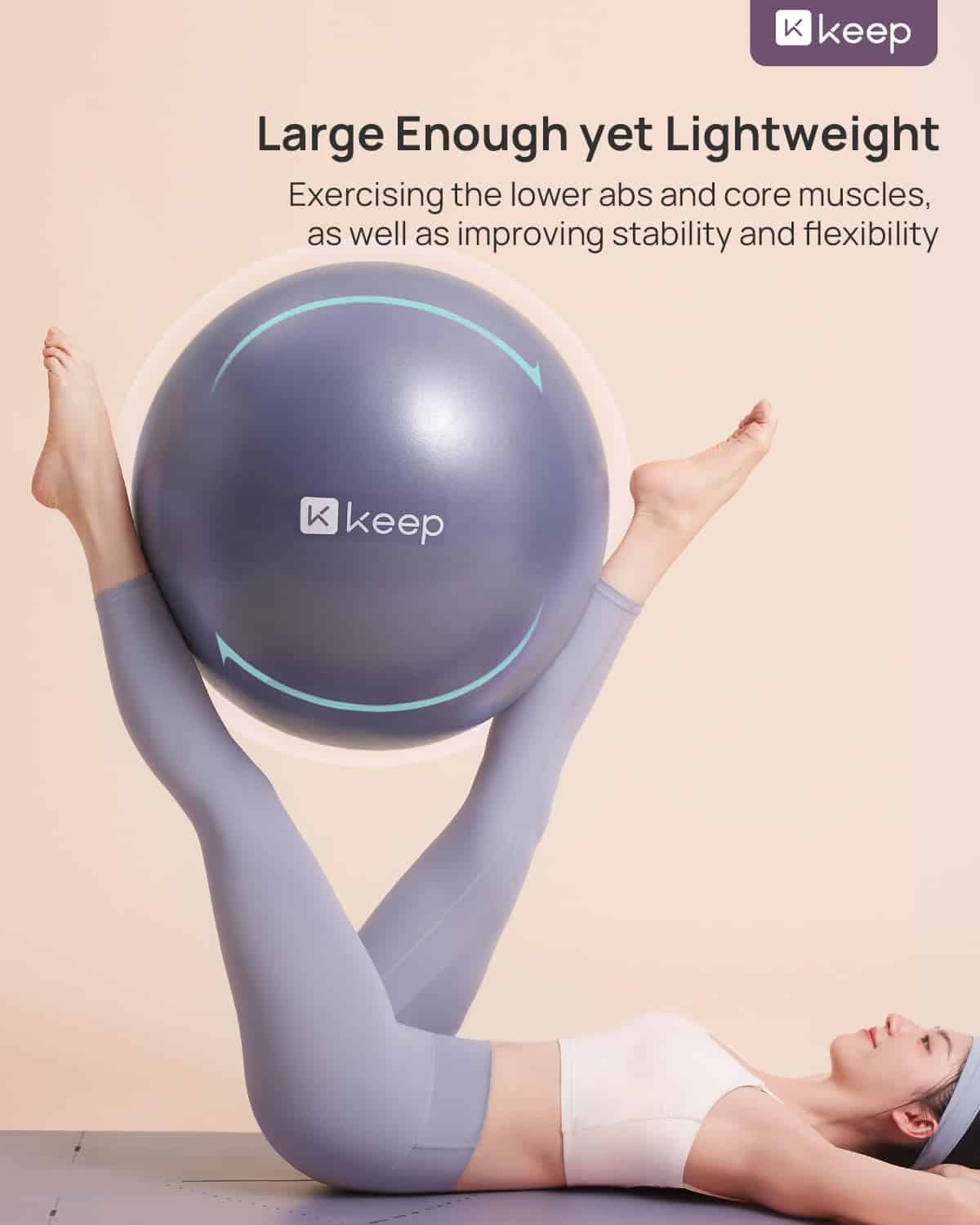 Pelota de Ejercicio Anti-Reventones KEEP, -Azul - Imagen 6