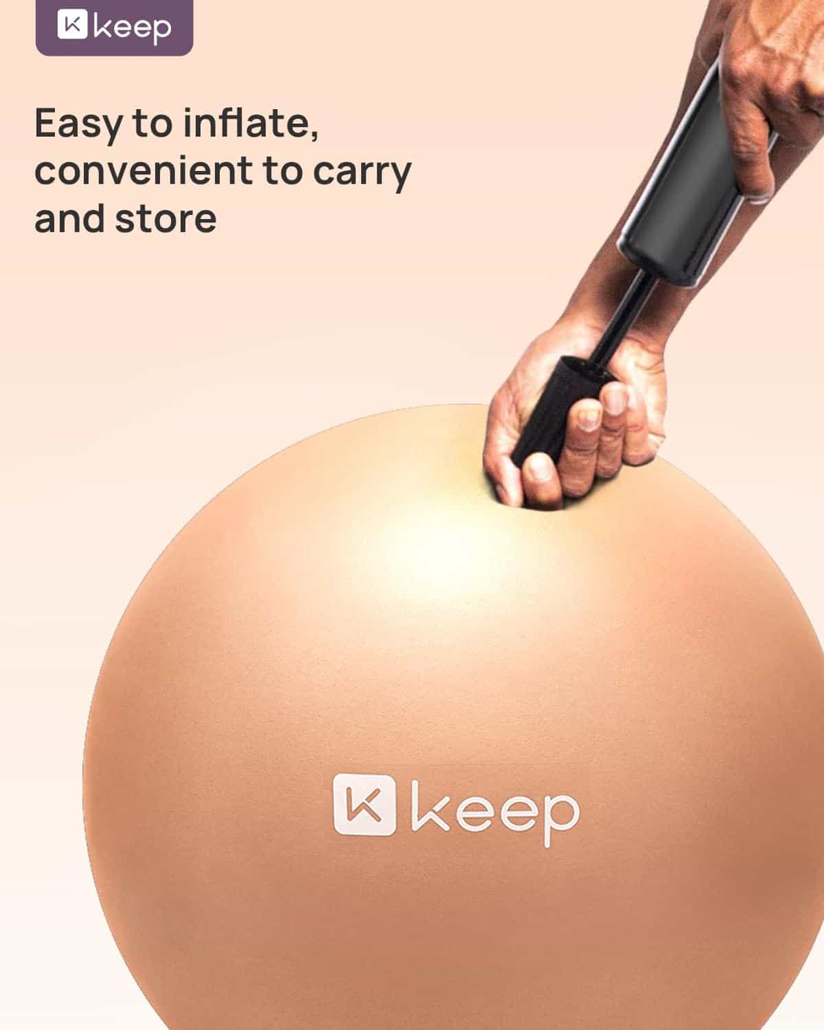 Pelota de Ejercicio Anti-Reventones KEEP, -Azul - Imagen 7