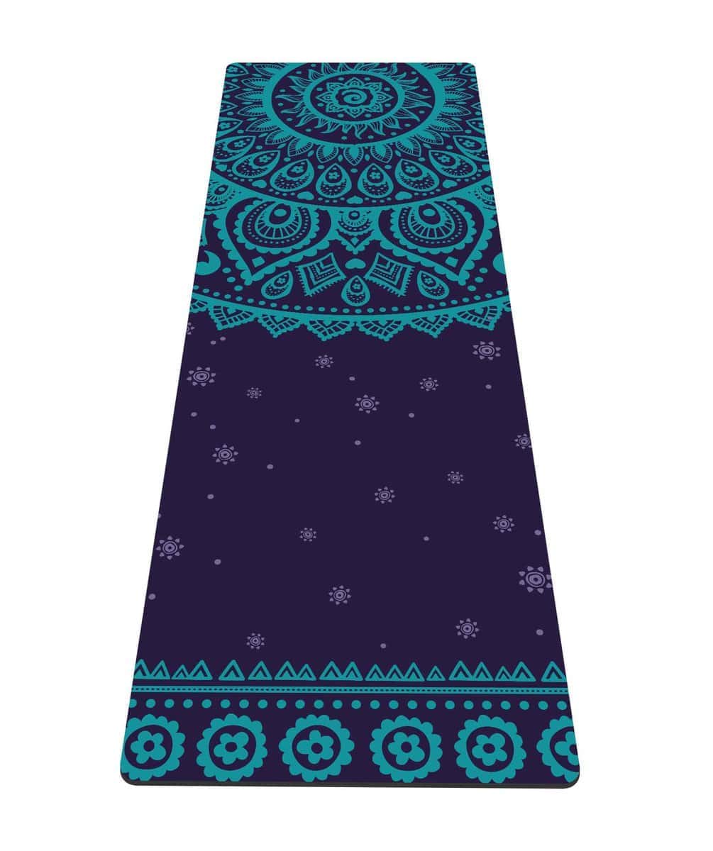 Tapete de Yoga Estampado Extra Grueso de TPE -Amarillo/Rojo