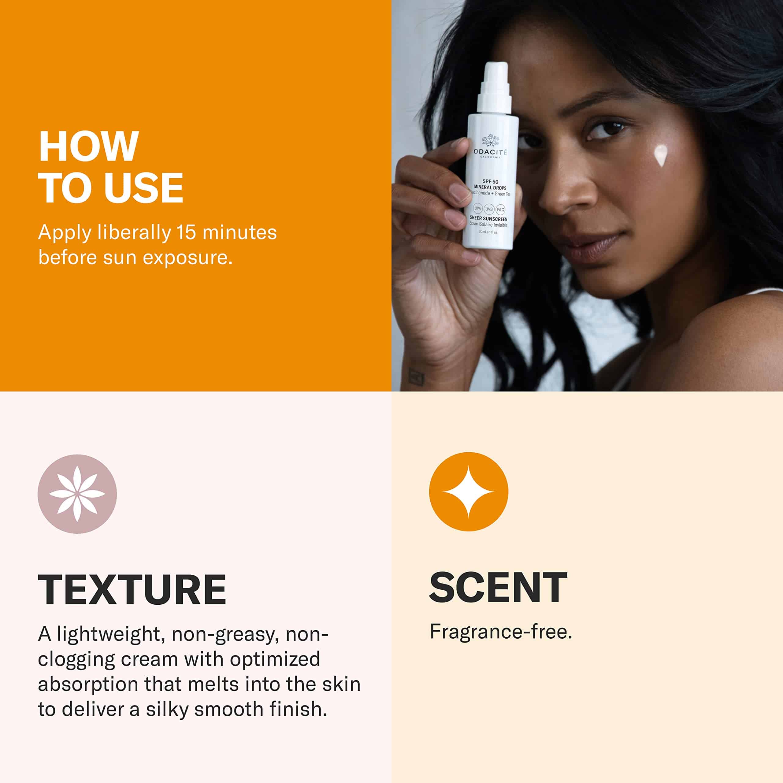 Odacite SPF 50 Mineral Drops Protector Solar, 30 ml - Imagen 5
