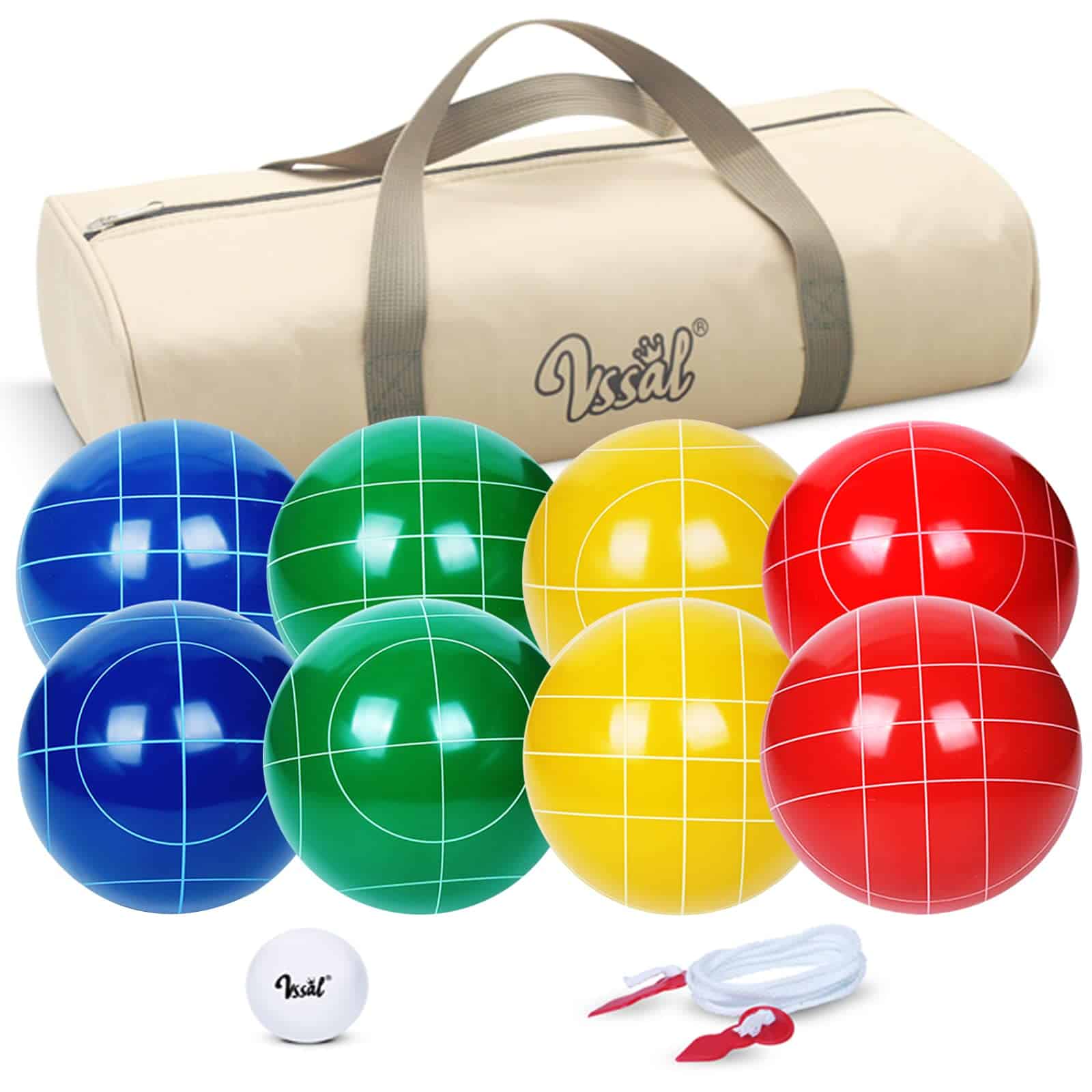 Set de Bolas de Bocce VSSAL de Tamaño y Peso Reglamentario
