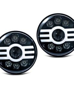 Faros Redondos Blancos y Ámbar HI/LO Beam compatibles con