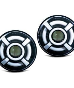 Faros Redondos Blancos y Ámbar con Luz Diurna LED para Jeep