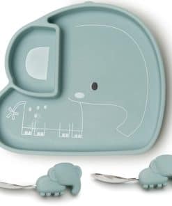 Plato de bocadillos de succión de silicona para niños