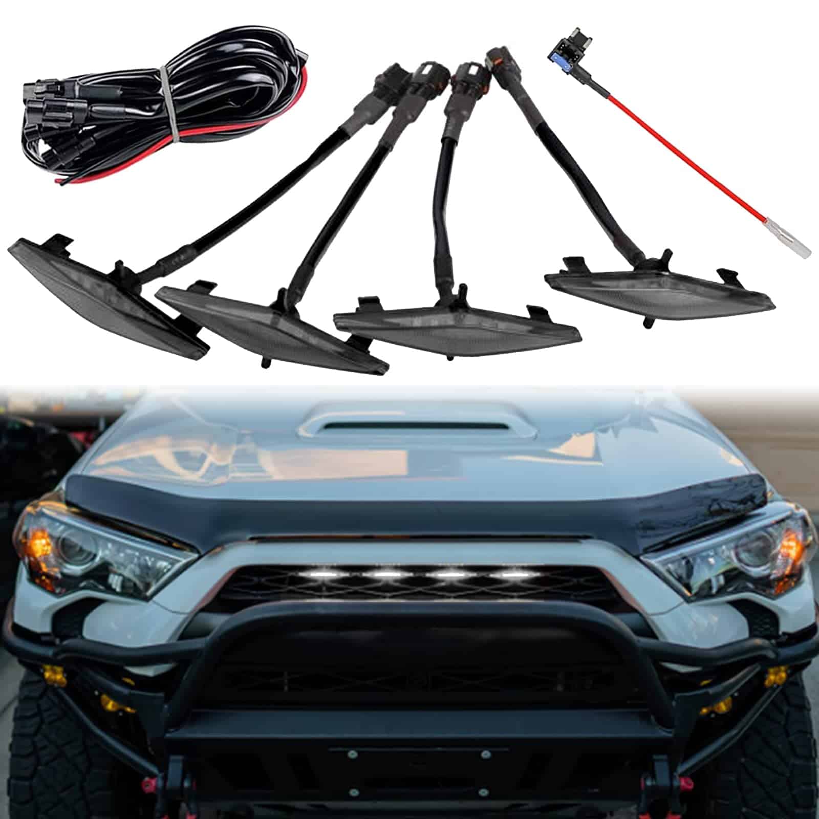 4pcs Luces LED para parrilla 2014-2021 Toyota 4Runner TRD