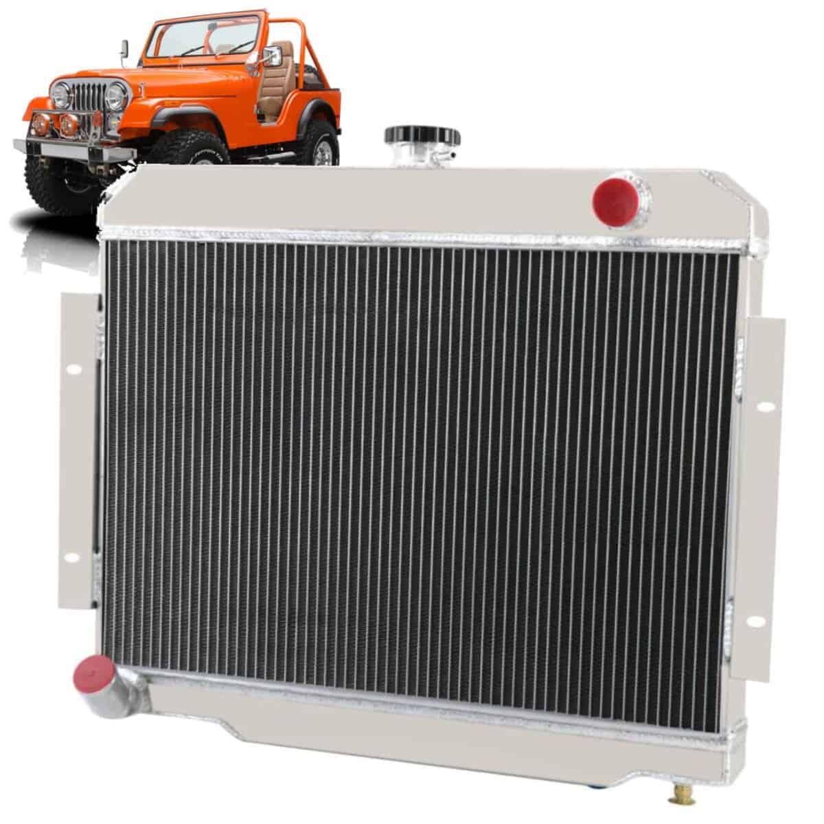 Radiador de Aluminio de 3 Filas para Jeep CJ CJ5 CJ6 CJ7