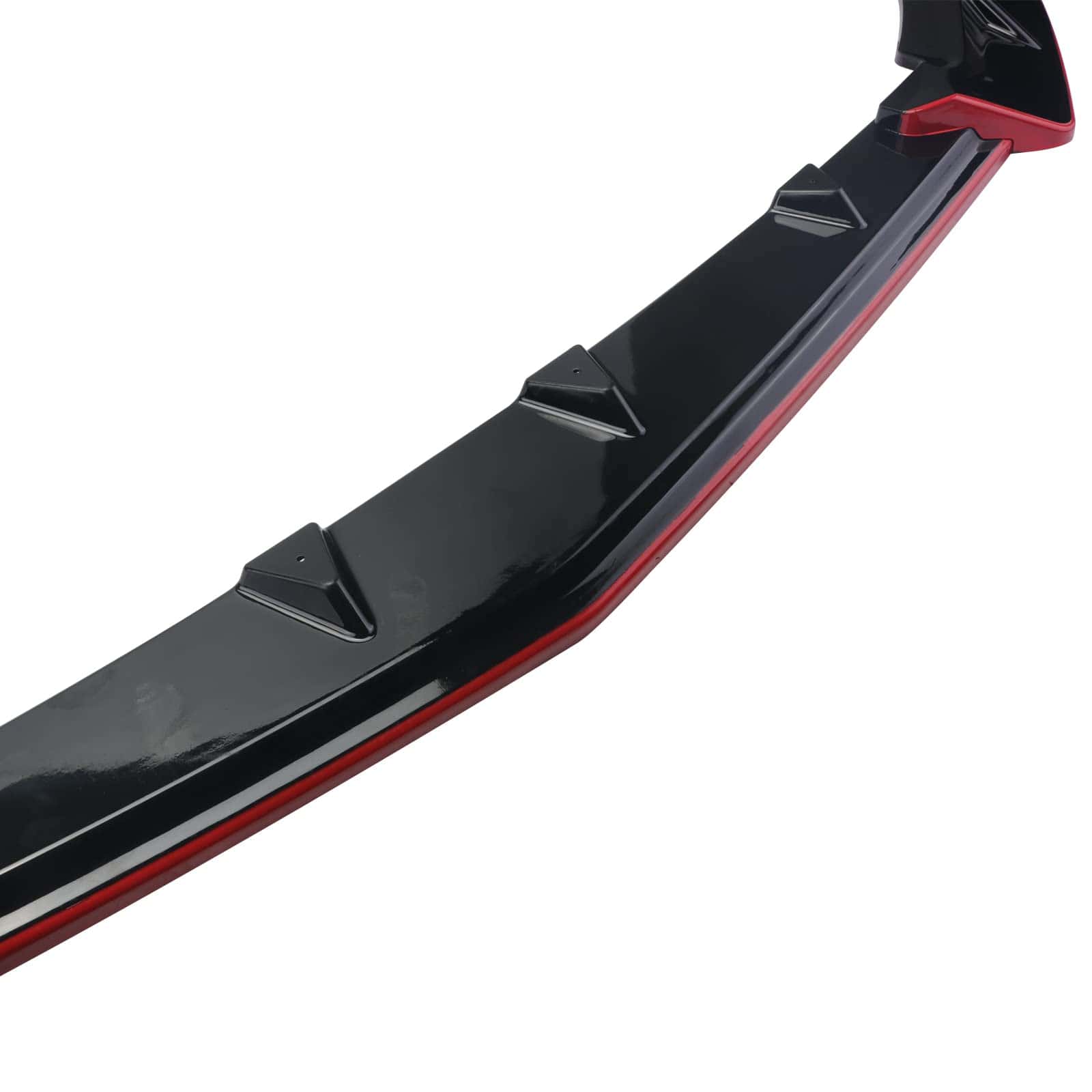 3PCS Negro Rojo Labio del Parachoques Delantero Ajuste - Imagen 7