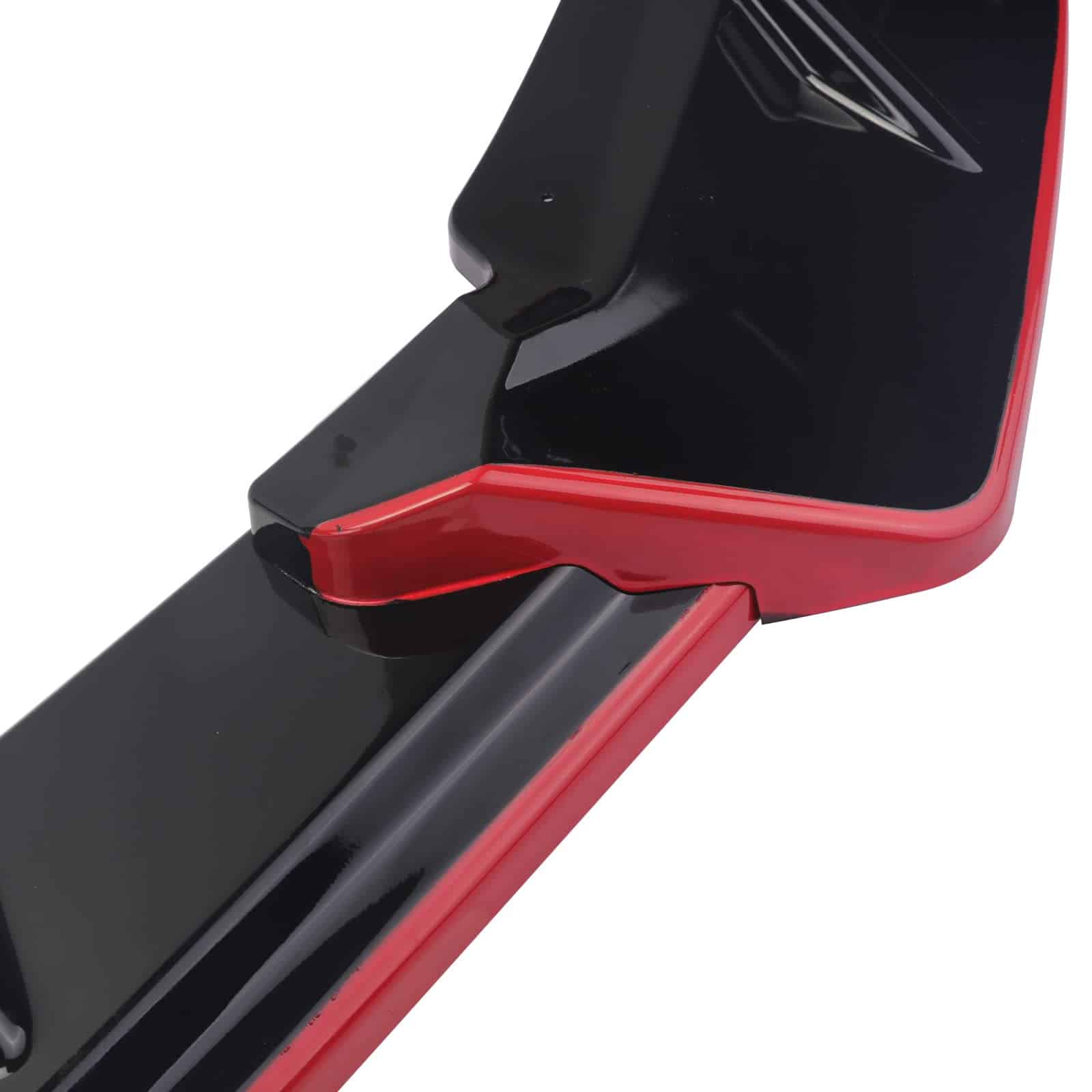 3PCS Negro Rojo Labio del Parachoques Delantero Ajuste - Imagen 8