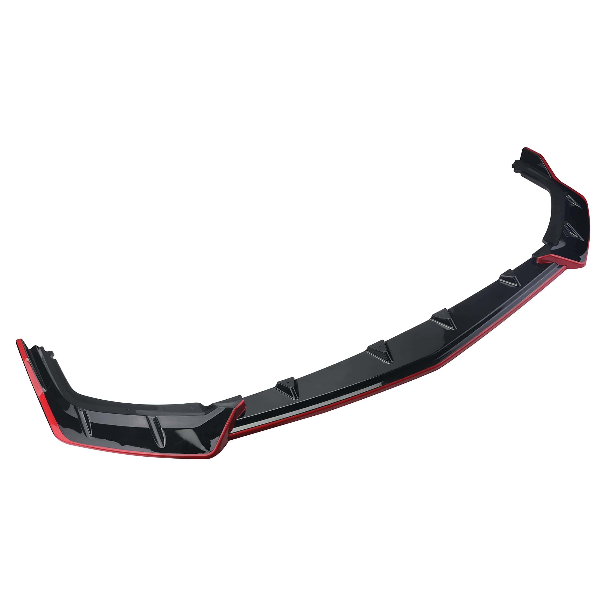 3PCS Negro Rojo Labio del Parachoques Delantero Ajuste - Imagen 5