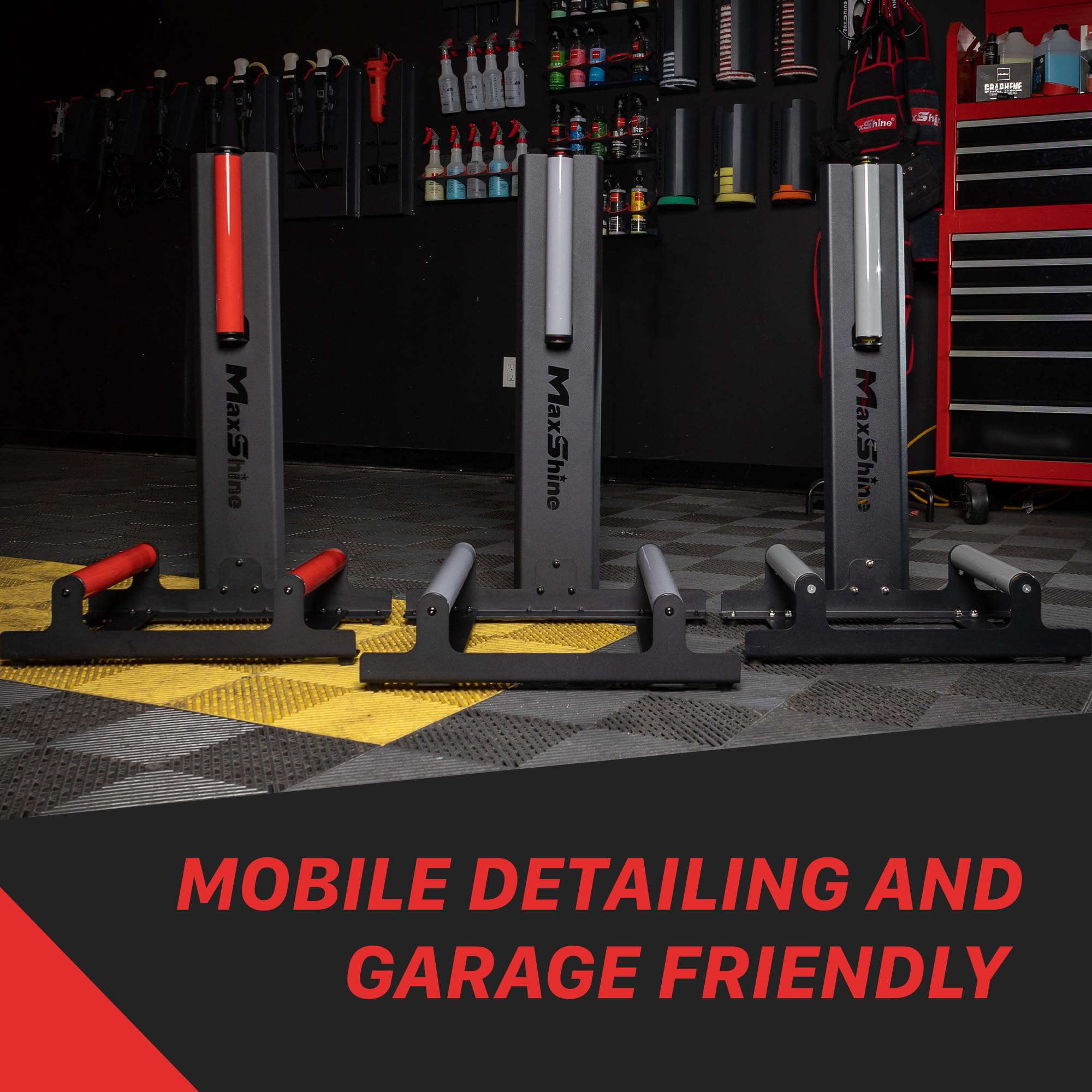 Soporte móvil de ruedas para detalles de llantas Maxshine - Imagen 10