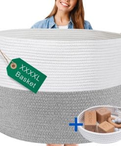 Canasta de Cuerda de Algodón Extra Grande XXXXL Lavable de