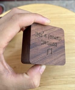 Caja de Púa de Guitarra de Nogal, Regalo de Guitarra para