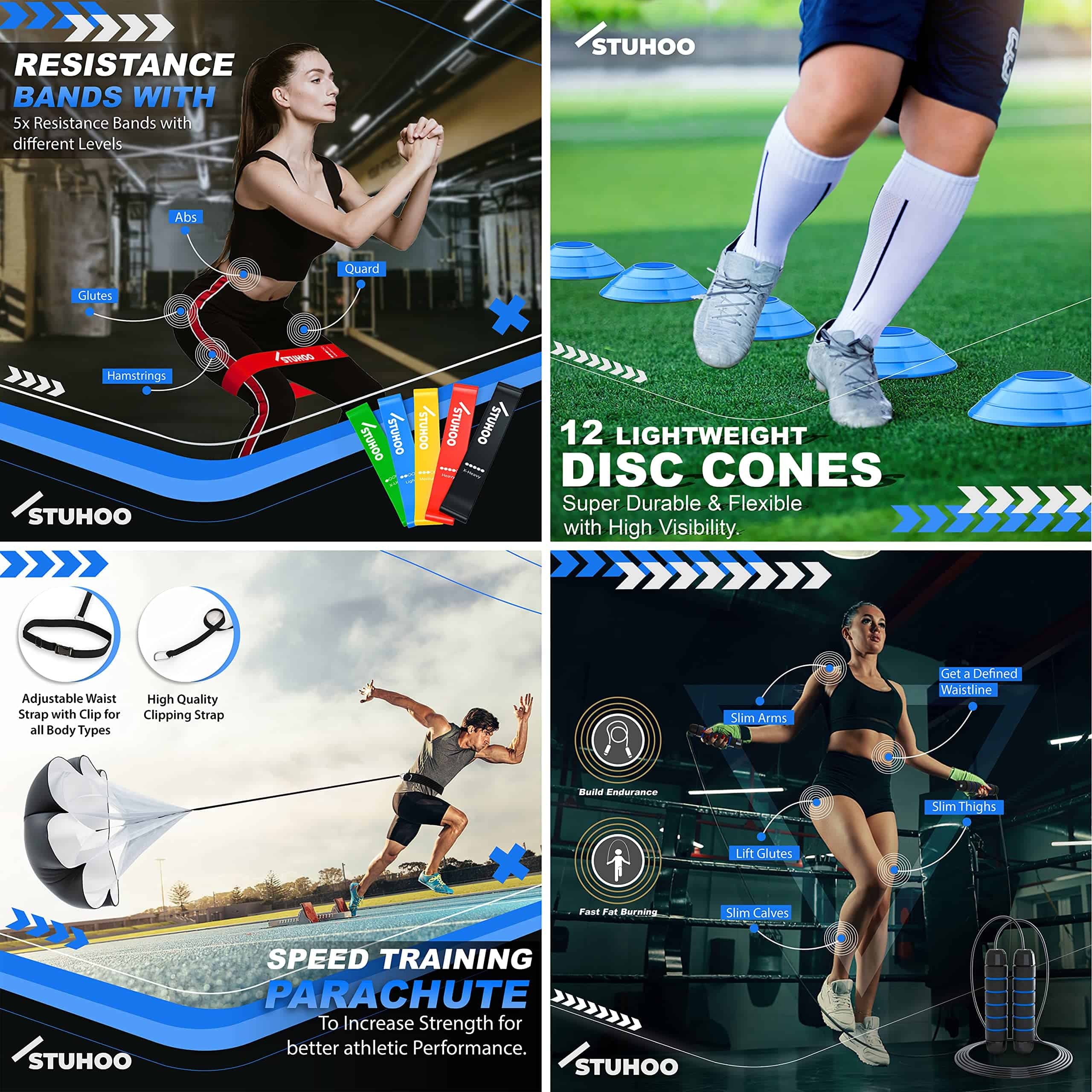 Set de Equipos de Entrenamiento de Agilidad -Azul - Imagen 7