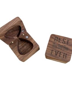 Caja de Almacenamiento de Púa de Guitarra de Nogal con