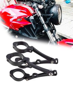 Soporte de Faro de Motocicleta 46-50mm Negro Abrazadera de