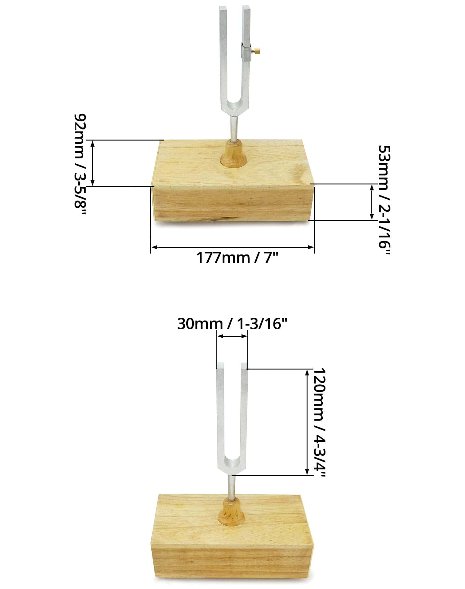 Juego de 2 Diapasones de Acero 440HZ con Martillo de - Imagen 7