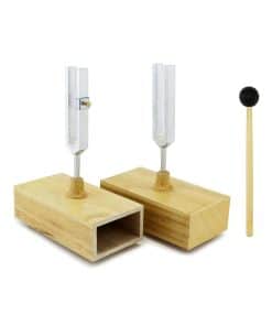 Juego de 2 Diapasones de Acero 440HZ con Martillo de