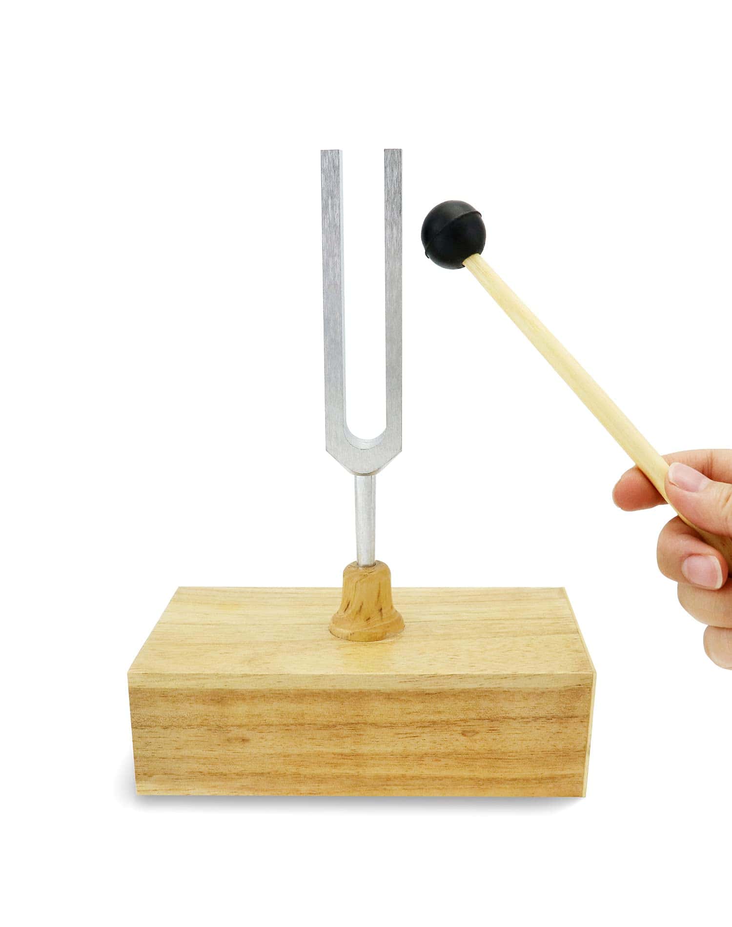 Juego de 2 Diapasones de Acero 440HZ con Martillo de - Imagen 3