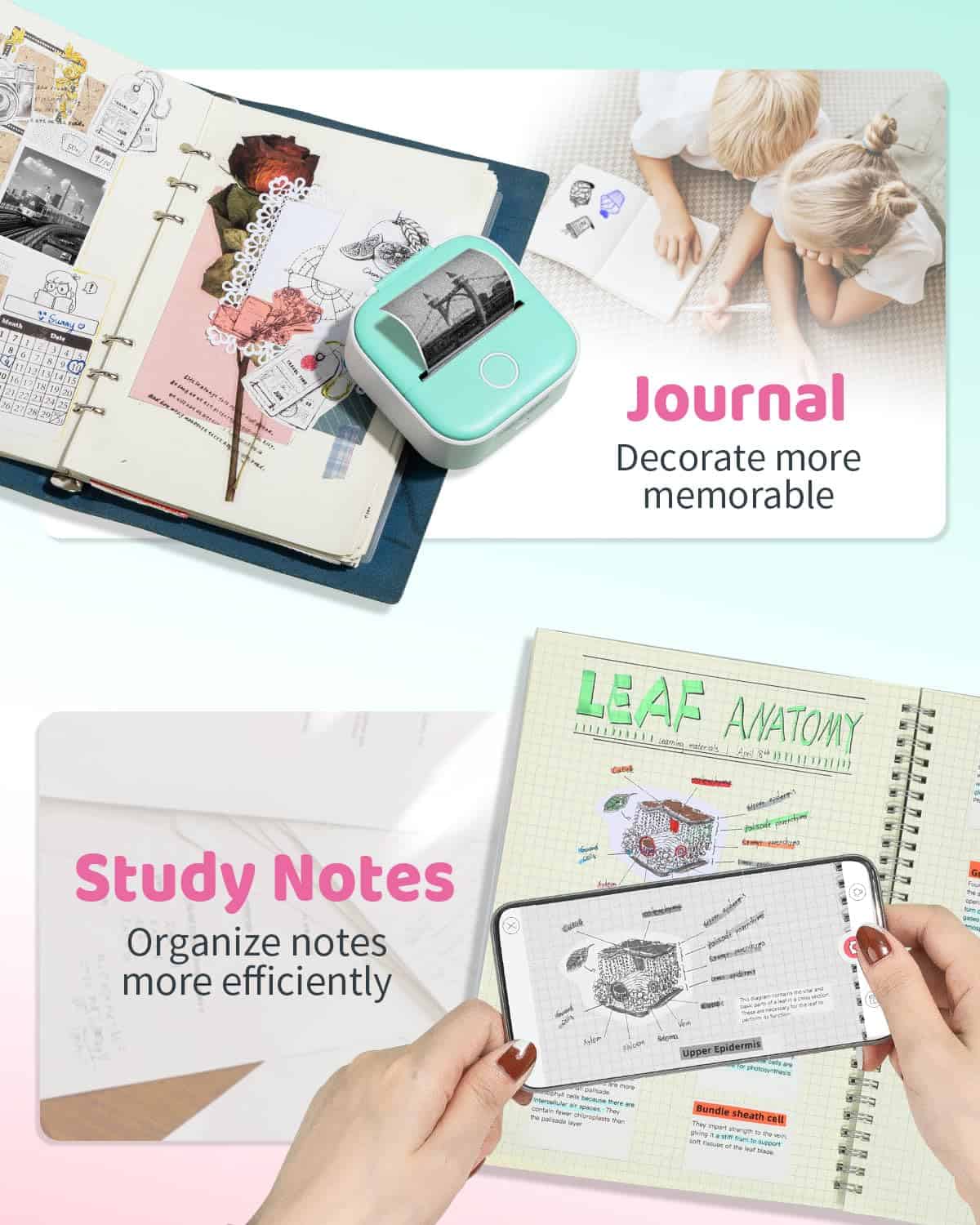 Impresora de Pegatinas Ponek - T02 Mini Impresora Térmica - Imagen 6